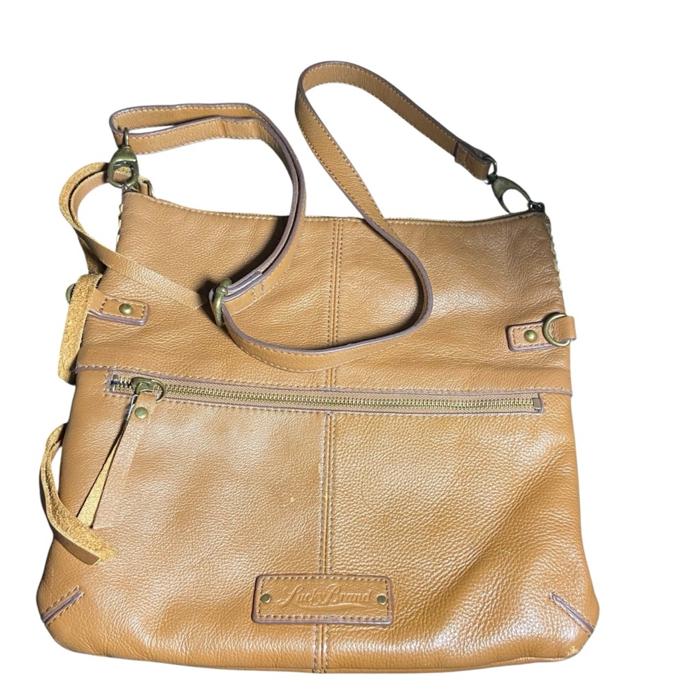 Lucky Brand Tan Leather Crossbody Bag